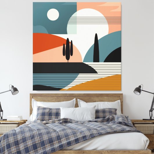 Desert Mirage Canvas Afdruk (Insitu (Slaapkamer))