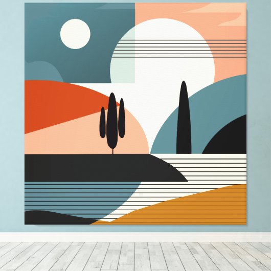 Desert Mirage Canvas Afdruk (Insitu (Houten vloer))