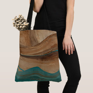 Desert Mirage Oasis Terracotta Tote Bag
