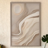 "Desert Mirage" | Vloeibare Abstracte kunst Poster