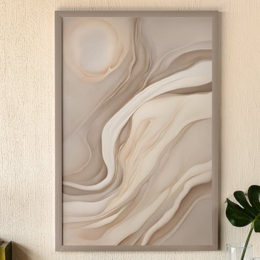 "Desert Mirage" | Vloeibare Abstracte kunst Poster