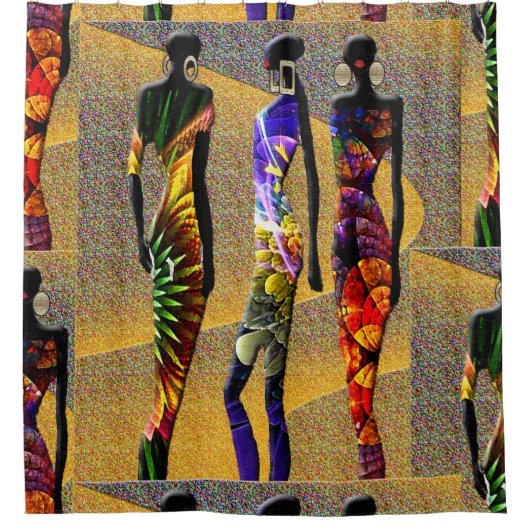 Desert Mode Divas Douchegordijn (Voorkant)