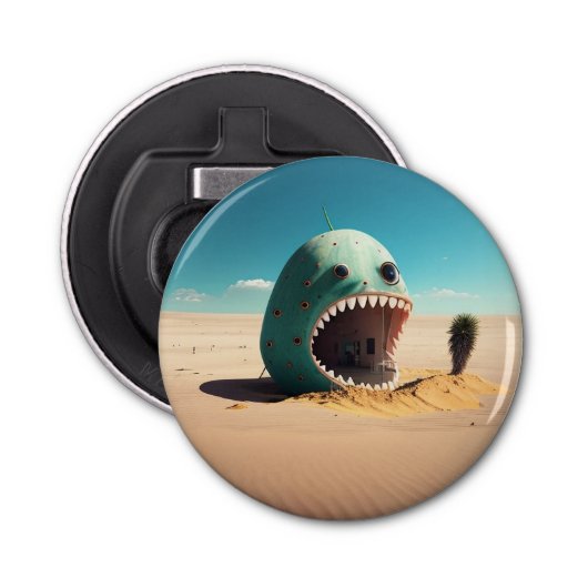 Desert monster house button flesopener (Voorkant)