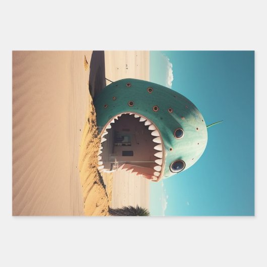 Desert monster house inpakpapier vel (Voorkant)