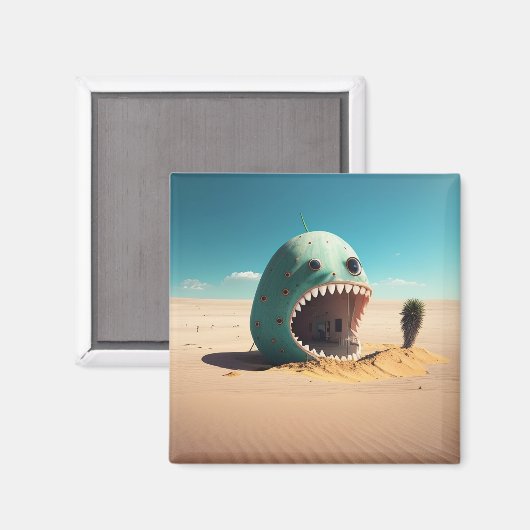 Desert monster house magneet (Voorkant / Achterkant)