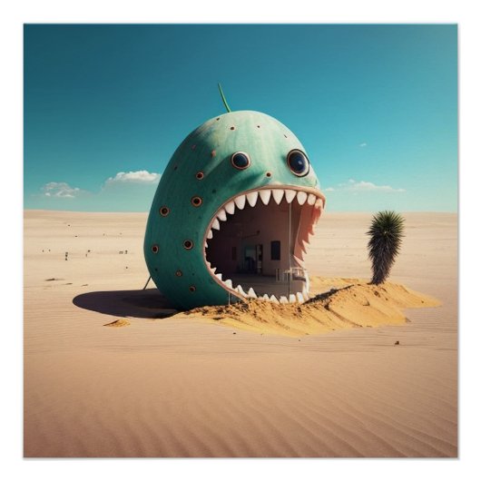 Desert monster house perfect poster (Voorkant)