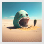 Desert monster house raamsticker (Vel)