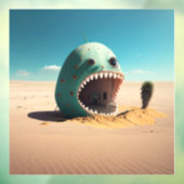 Desert monster house raamsticker (Vel 3)