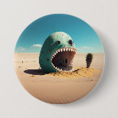 Desert monster house ronde button 7,6 cm (Voorkant)