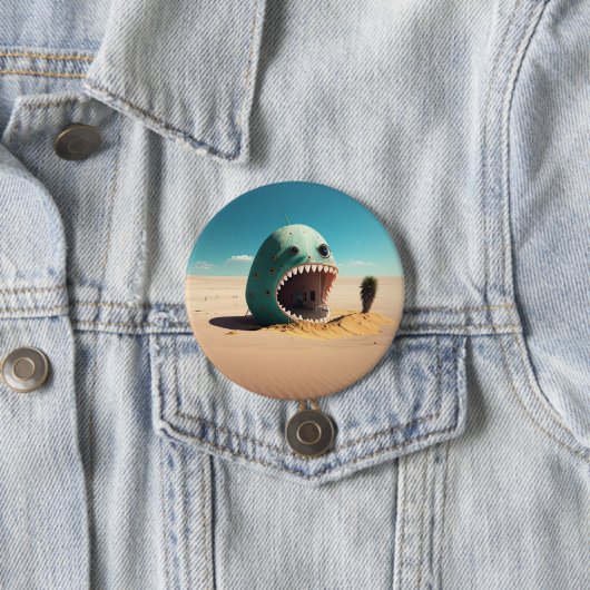 Desert monster house ronde button 7,6 cm (In situ)