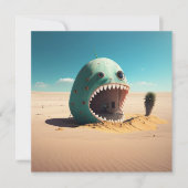 Desert monster house save the date (Voorkant)