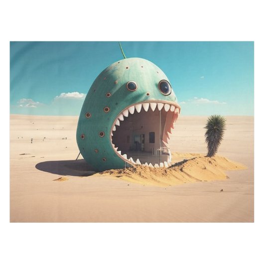 Desert monster house tafelkleed (Voorkant (Horizontaal))