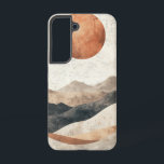 Desert Moon Horizon telefoonhoesje Samsung Galaxy Hoesje<br><div class="desc">Rollende woestijnheuvels ontmoeten de opkomende maan in dit zachte,  droomachtige kunstwerk dat rust,  stilte en warmte oproept.</div>