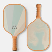 Desert Morning Sand Monogram Modern Gepersonalisee Pickleball Paddle