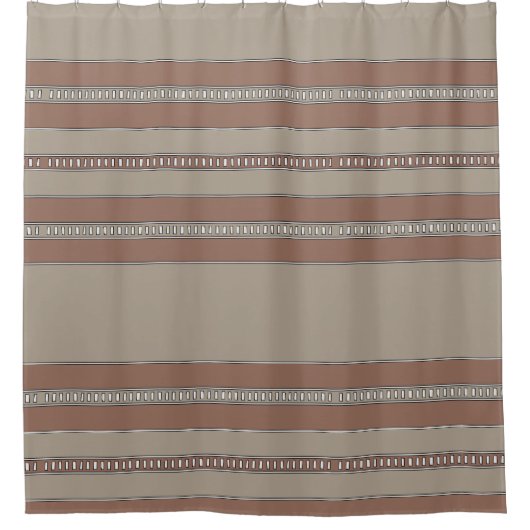 Desert Mosaic Stripes Douchegordijn (Voorkant)