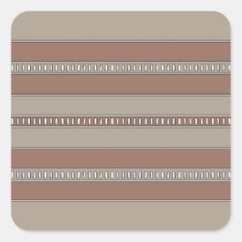 Desert Mosaic Stripes Vierkante Sticker