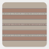 Desert Mosaic Stripes Vierkante Sticker (Voorkant)