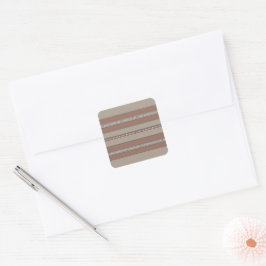 Desert Mosaic Stripes Vierkante Sticker