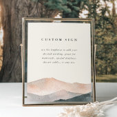 Desert Mountain Custom Wedding Sign Template Poster