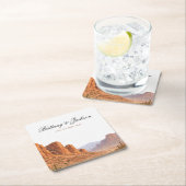 Desert Mountain Landscape Southwestern Wedding Kartonnen Onderzetters (Insitu)