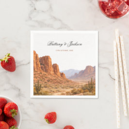Desert Mountain Landscape Southwestern Wedding Servet