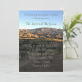 Desert Mountain Landschap bruiloft uitnodiging (Staand voorkant)