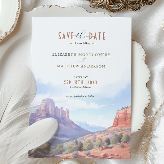 Desert Mountain Save the Date Kaart Sedona, Arizon
