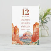 Desert Mountain Table Number Seating Chart Kaart (Staand voorkant)