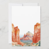 Desert Mountain Watercolor Elegant Wedding Kaart (Achterkant)
