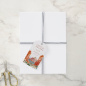 Desert Mountain Watercolor Wedding Thank You Cadeaulabel (Met Touw)