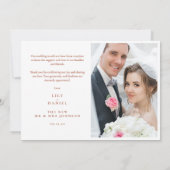 Desert Mountain Wedding Photo Thank You Card Bedankkaart (Achterkant)