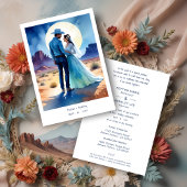 Desert Mountains Colorful landscape Wedding Cowboy Kaart