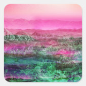 Desert Mountains Vierkante Sticker (Voorkant)