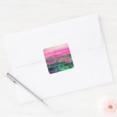 Desert Mountains Vierkante Sticker (Envelop)