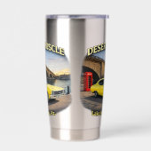 Desert Muscle Retro Car Design Geïsoleerde Drinkbeker (Links)