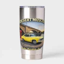 Desert Muscle Retro Car Design Geïsoleerde Drinkbeker