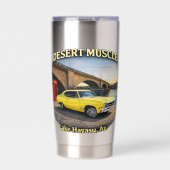 Desert Muscle Retro Car Design Geïsoleerde Drinkbeker (Voorkant)