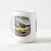 Desert Muscle Retro Car Design Koffiemok (Voorkant links)