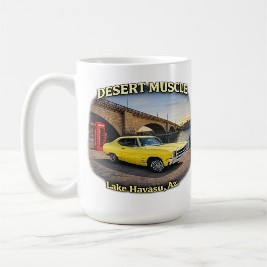 Desert Muscle Retro Car Design Koffiemok (Links)