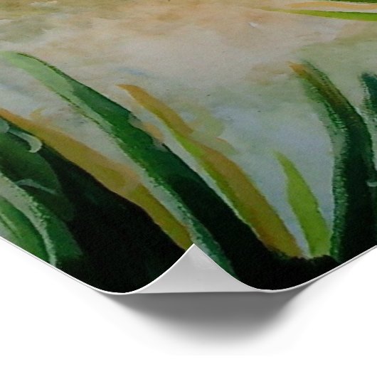 Desert Mustang in de Yuccas Poster (Hoek)