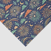 Desert Night Fireworks Celebration Pattern Tissuepapier (Detail)