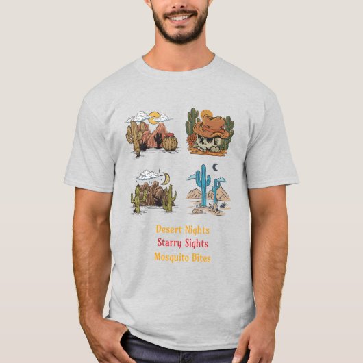 Desert Nights Starry Sights Mosquito Bites Desert T-shirt (Voorkant)