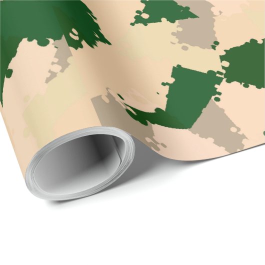 Desert Oasis Camo Cadeaupapier (Rol Hoek)