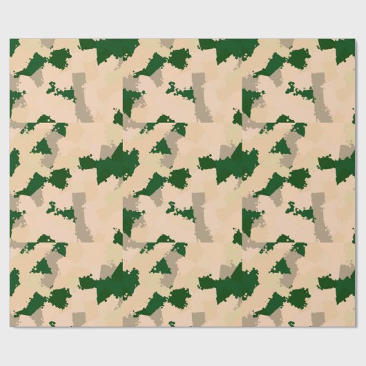 Desert Oasis Camo Cadeaupapier (Vlak)