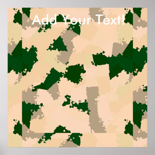 Desert Oasis Camo Poster (Voorkant)