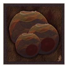 Desert Oasis Fractal Pottery Abstracte Art