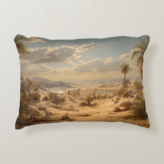 Desert Oasis Palm Trees Pillow Dekokissen Accent Kussen
