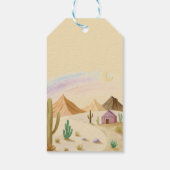 Desert Oh Cactus Boy Boho Arch Baby shower Cadeaulabel (Achterkant)