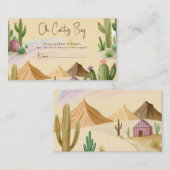 Desert Oh Cactus Boy Boho Arch Baby shower Informatiekaartje (Voorkant / Achterkant)