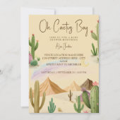 Desert Oh Cactus Boy Boho Arch Baby shower Kaart (Voorkant)